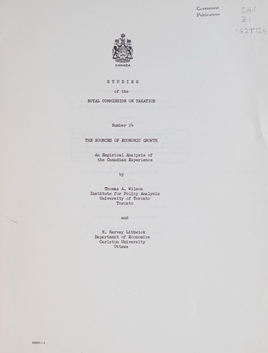 Cover for The sources of economic growth