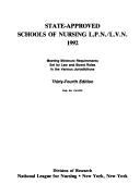 Cover for State-Approved Schools of Nursing - LPN-LVN (Annual) (National League for Nursing. Publication)