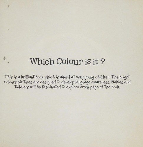 Cover for Which Colour Is It?