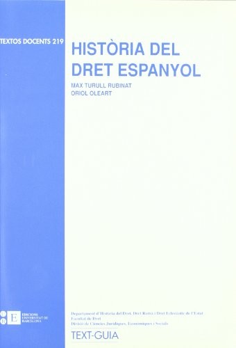 Cover for Història del dret espanyol