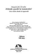 Cover for Despúes del 2 de julio dónde quedó la transición?