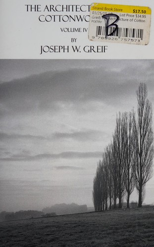 Cover for The architecture of cottonwoods