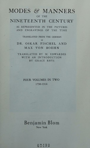 Cover for Modes & manners of the nineteenth century as represented in the pictures and engravings of the time.