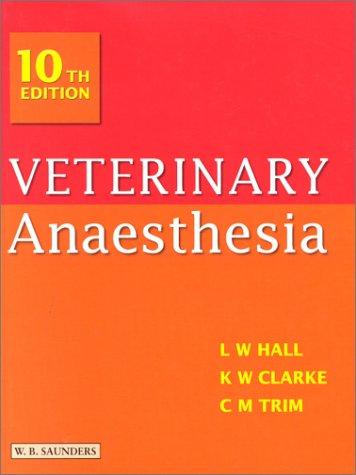 Cover for Veterinary Anaesthesia