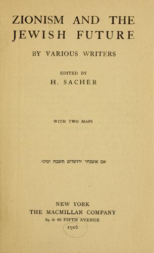 Cover for Zionism and the Jewish future