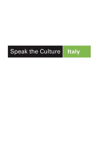 Cover for Speak the culture