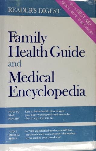 Cover for Reader's Digest family health guide and medical encyclopedia.