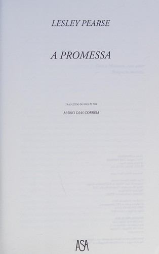 Cover for A promessa