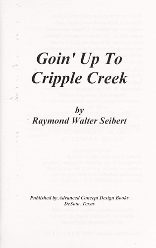 Cover for Goin' up to Cripple Creek