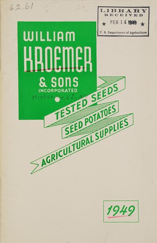 Cover for Tested seeds, seed potatoes, agricultural supplies, 1949
