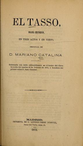 Cover for El Tasso