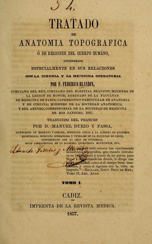 Cover for Tratado de anatomia topografica, ò, De regiones del cuerpo humano