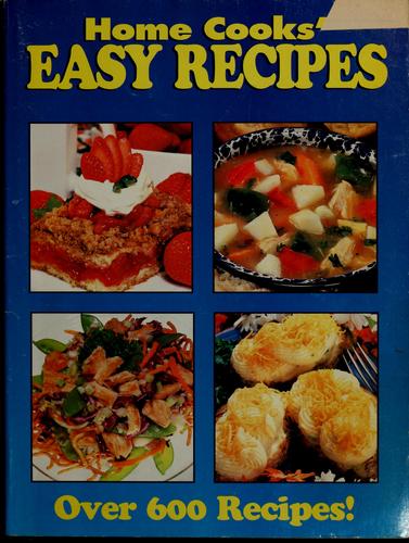 Cover for Home cooks' easy recipes