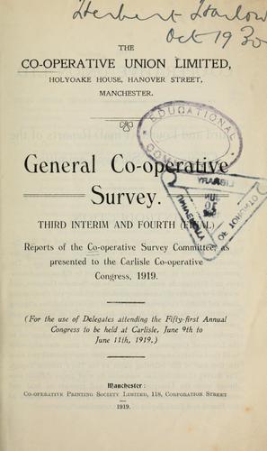Cover for General co-operative survey