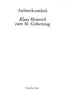 Cover for Aufmerksamkeit