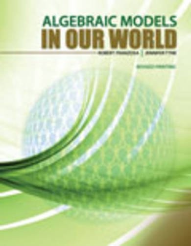 Cover for Algebraic Models in Our World