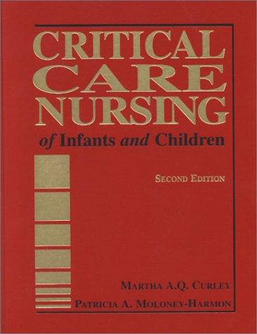 Cover for Critical Care Nursing of Infants and Children