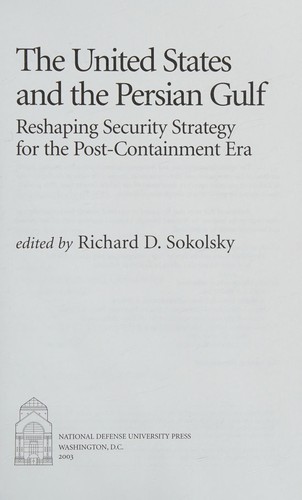 Cover for The United States and the Persian Gulf