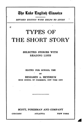 Cover for Types of the short story