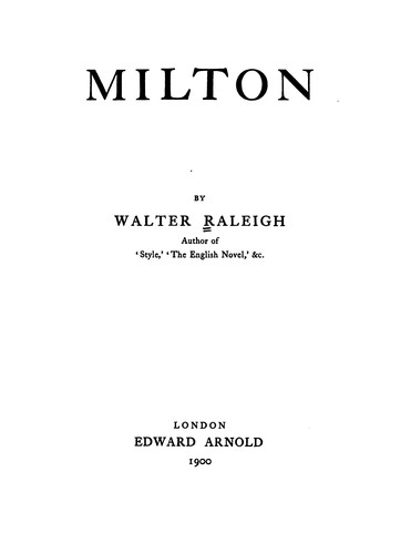 Cover for Milton