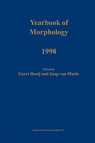 Cover for Yearbook of Morphology 1998