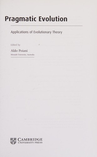 Cover for Pragmatic evolution