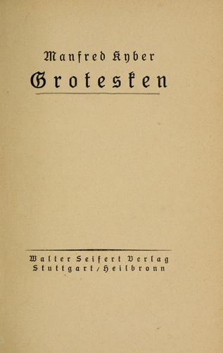 Cover for Grotesken