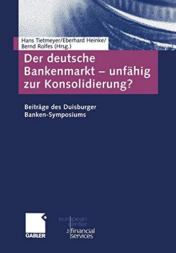Cover for Der Deutsche Bankenmarkt - Unfähig zur Konsolidierung?