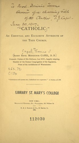 Cover for "Catholic"