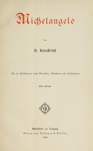 Cover for Michelangelo