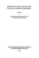 Cover for Questions on social explanation