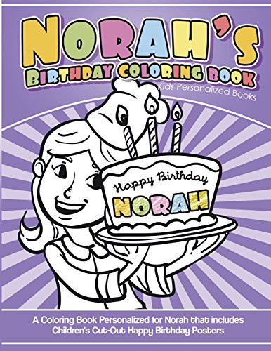 Cover for Norah's Birthday Coloring Book Kids Personalized Books