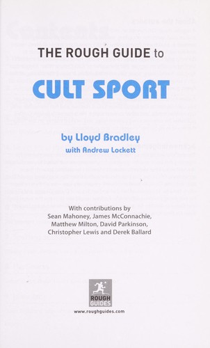 Cover for The rough guide to cult sport