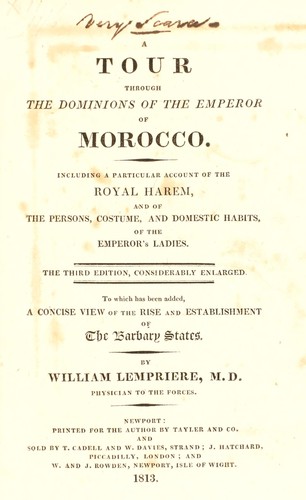 Cover for A tour through the dominions of the Emperor of Morocco