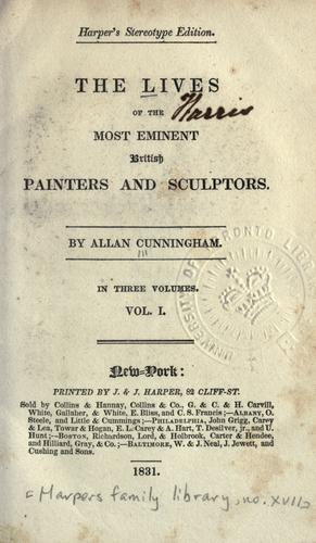 Cover for lives of the most eminent British painters and sculptors.