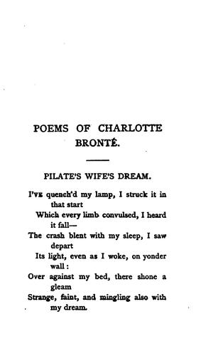 Cover for The Poems of Charlotte Bronte (Currer Bell).