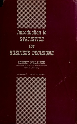 Cover for Introduction to statistics for business decisions.