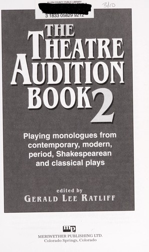 Cover for The theatre audition book 2