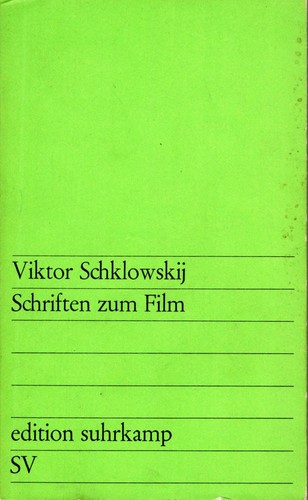 Cover for Schriften zum Film