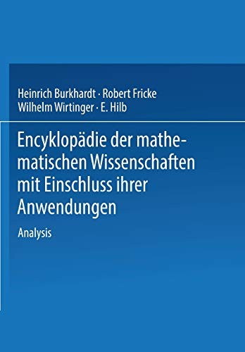 Cover for Encyklopädie der Mathematischen Wissenschaften mit Einschluss ihrer Anwendungen