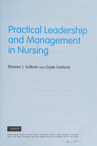 Cover for Practical leadership and management in nursing