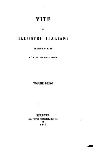 Cover for Vite di illustri italiani: inedite o rare con illustrazioni