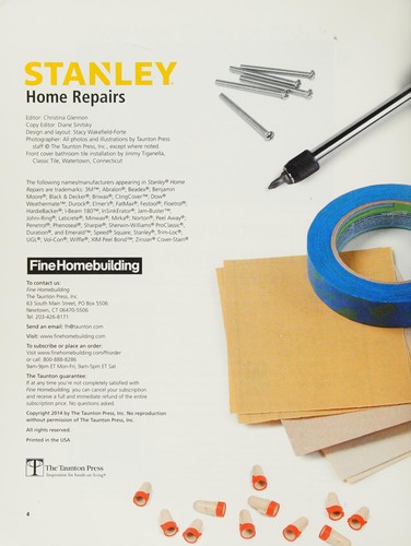 Cover for Stanley Home Repairs