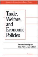 Cover for Trade, Welfare, and Economic Policies