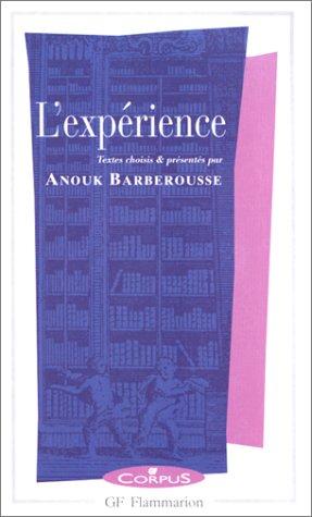 Cover for L'expérience
