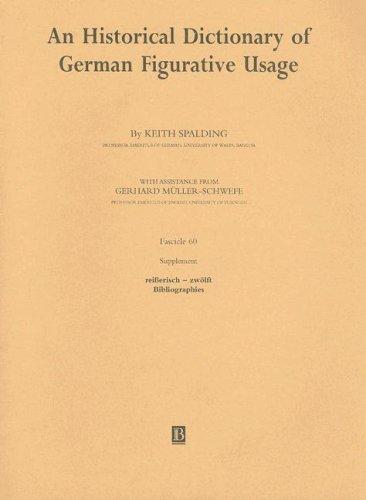 Cover for An Historical Dictionary of German Figurative Usage