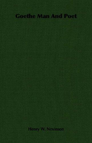Cover for Goethe Man And Poet
