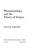Cover for Phenomenology and the theory of science.