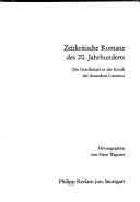 Cover for Zeitkritische Romane des 20. Jahrhunderts