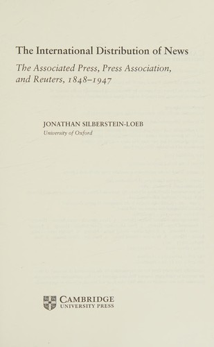 Cover for International Distribution of News